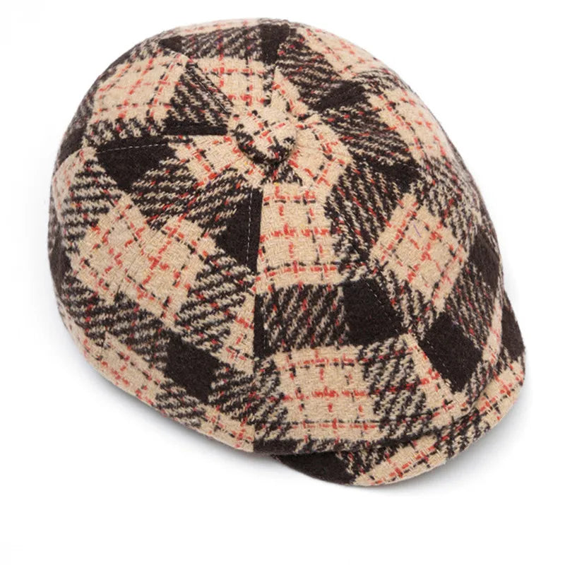 Campbell Plaid Newsboy Cap