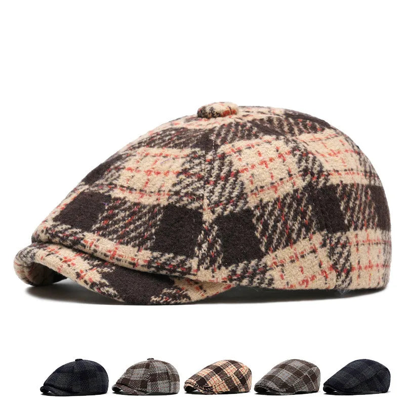 Campbell Plaid Newsboy Cap