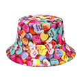 Candy Hearts Multicolor Reversible Bucket Hat