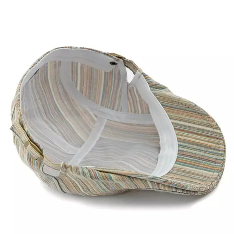 Canterbury Vintage Striped Flat Cap