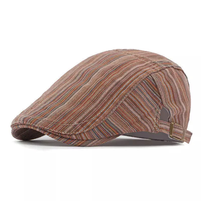 Canterbury Vintage Striped Flat Cap