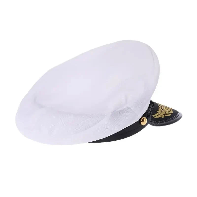 White Captain's Classic Sailor Cap