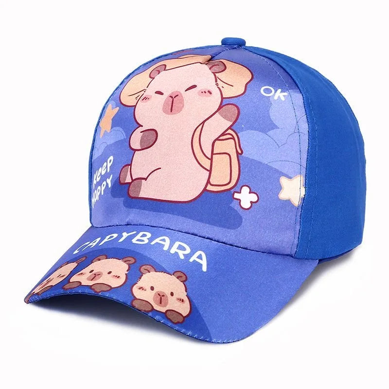 Capybara Cartoon Kids Baseball Cap