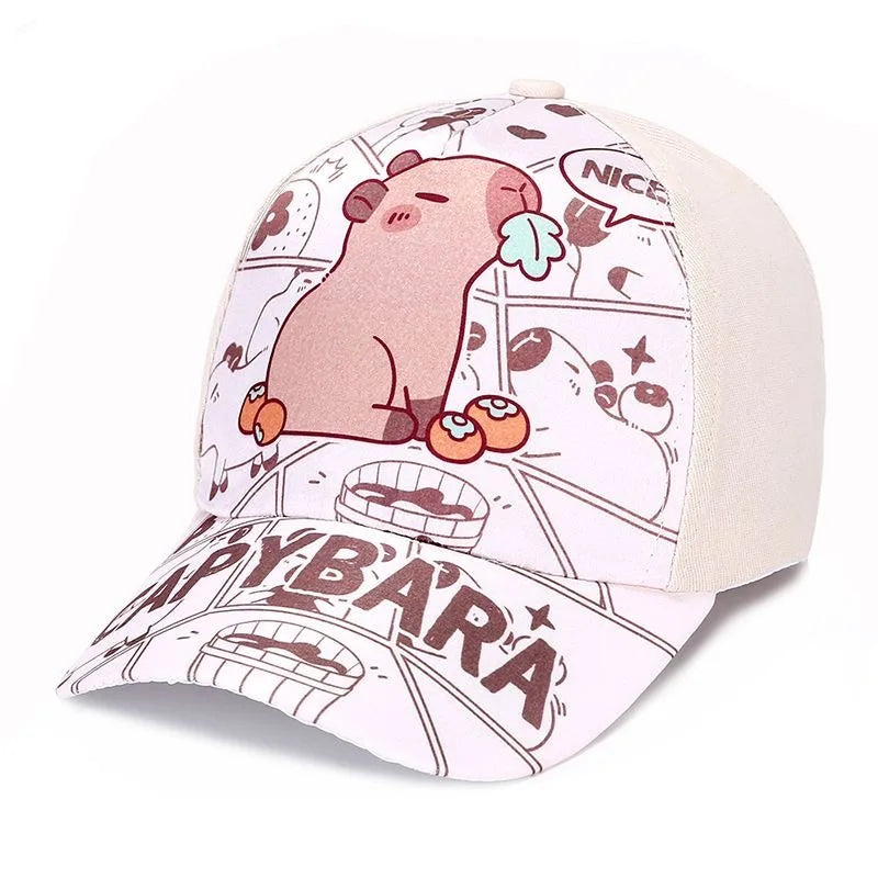 Capybara Cartoon Kids Baseball Cap
