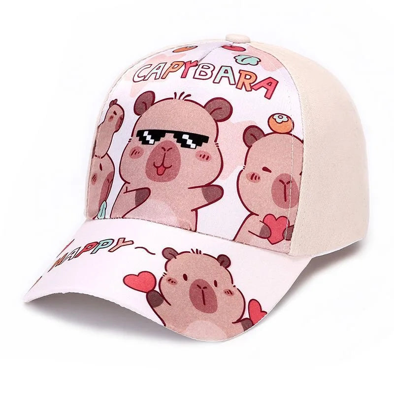 Capybara Cartoon Kids Baseball Cap