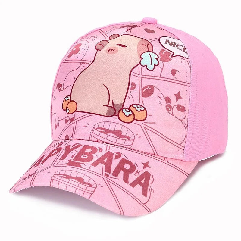 Capybara Cartoon Kids Baseball Cap