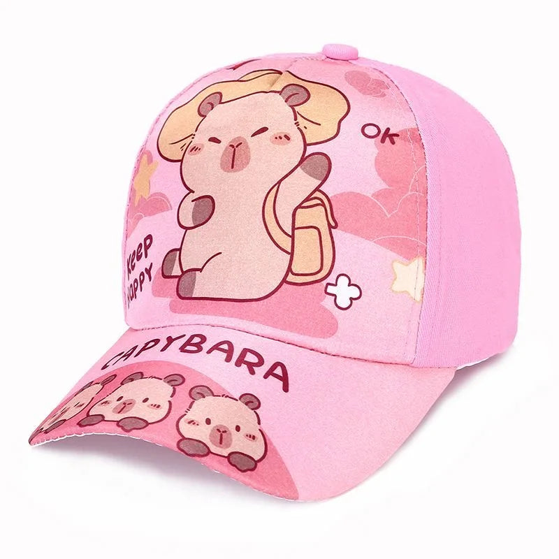 Capybara Cartoon Kids Baseball Cap