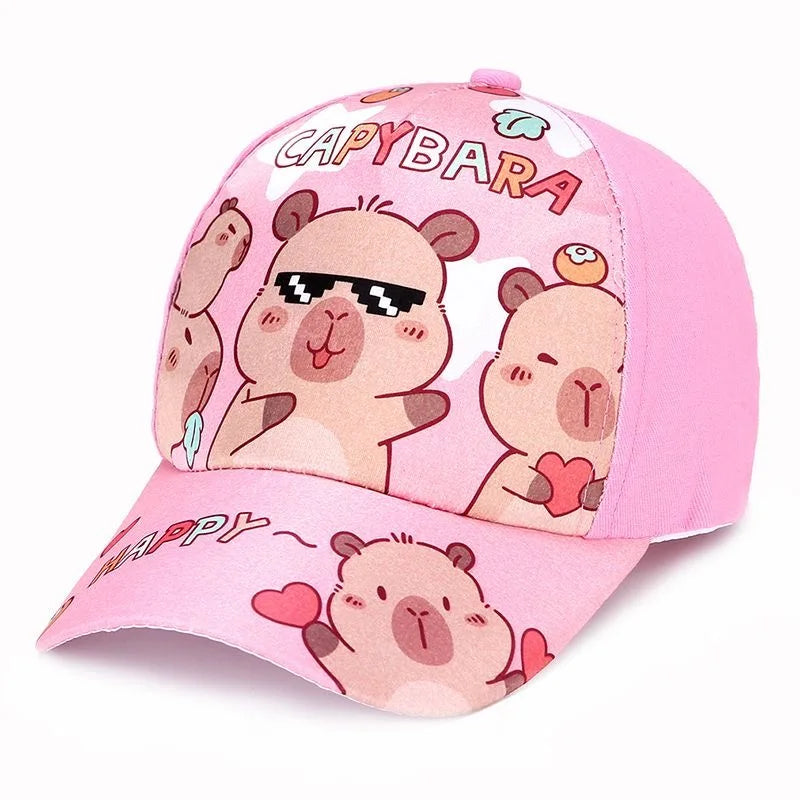 Capybara Cartoon Kids Baseball Cap