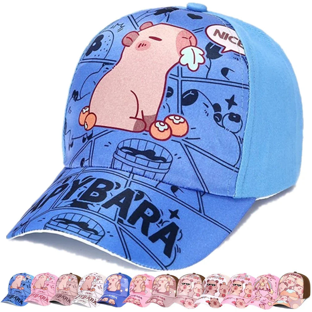 Capybara Cartoon Kids Baseball Cap
