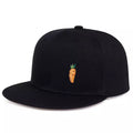 Carrot Black Snapback Cap