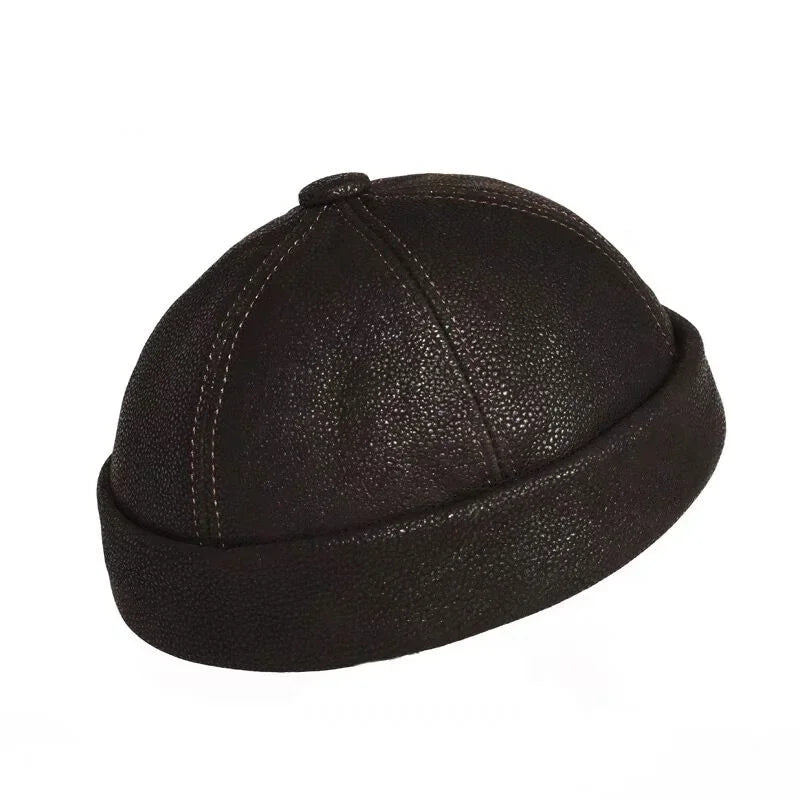 Cassel Genuine Leather Docker Cap