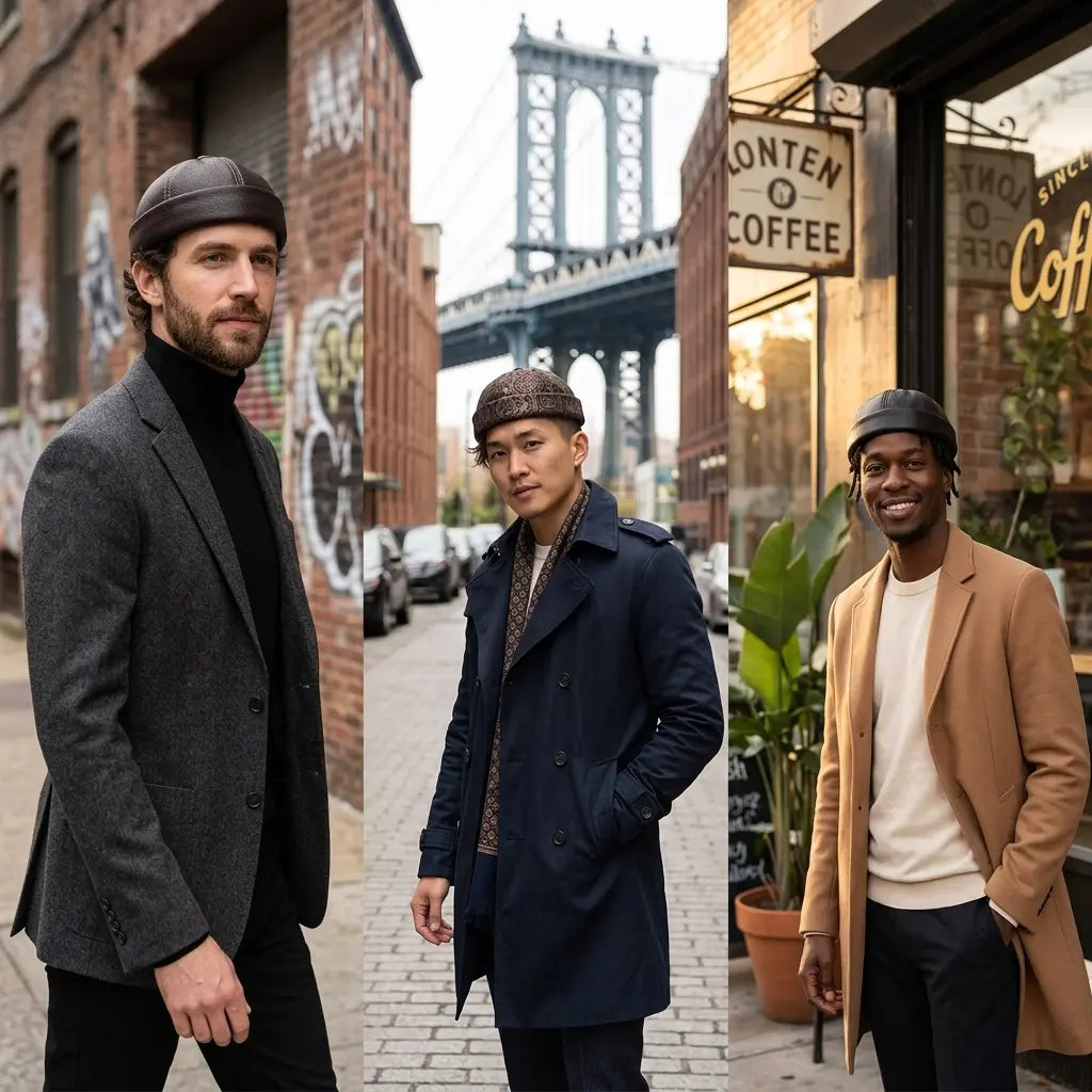 Cassel Genuine Leather Docker Cap