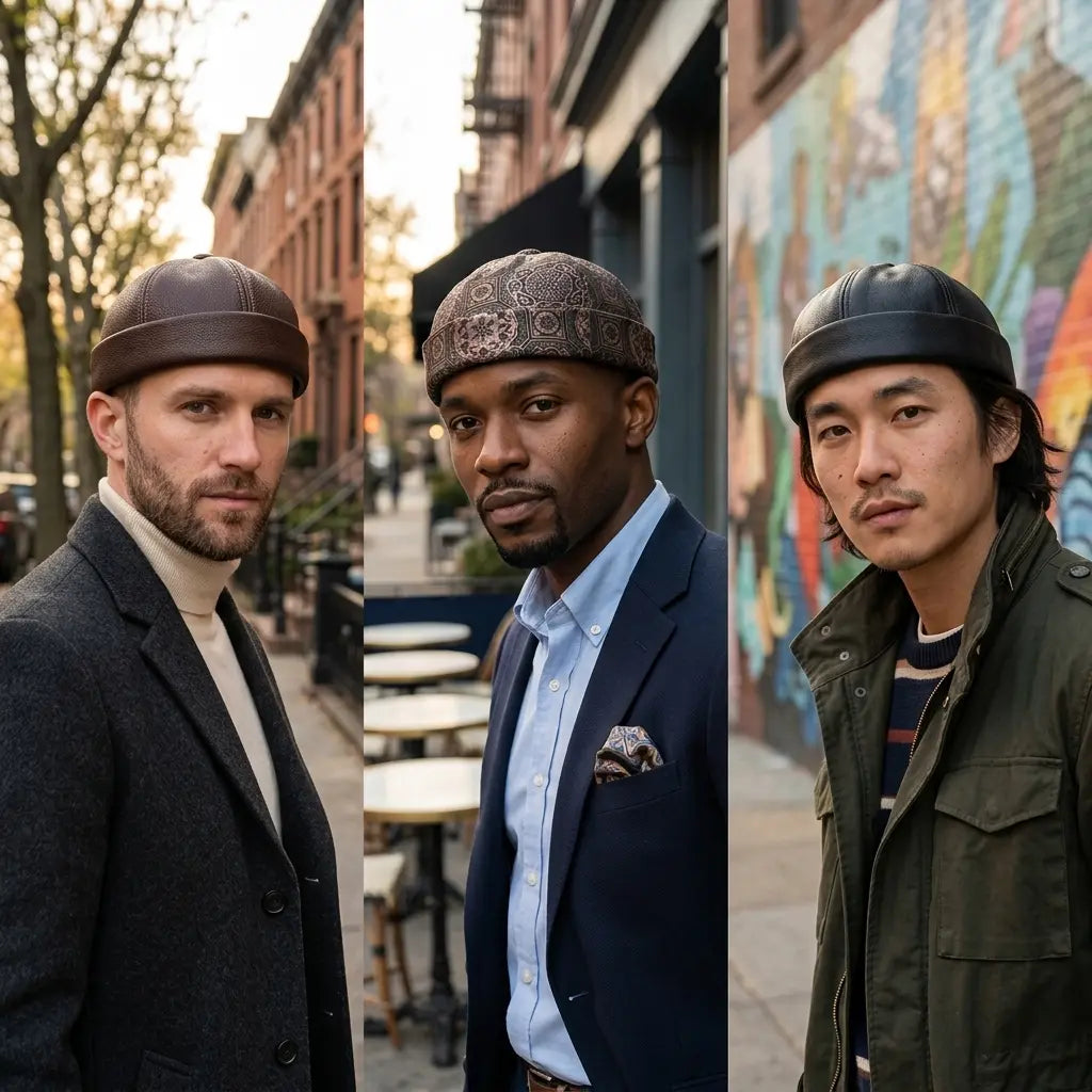 Cassel Genuine Leather Docker Cap