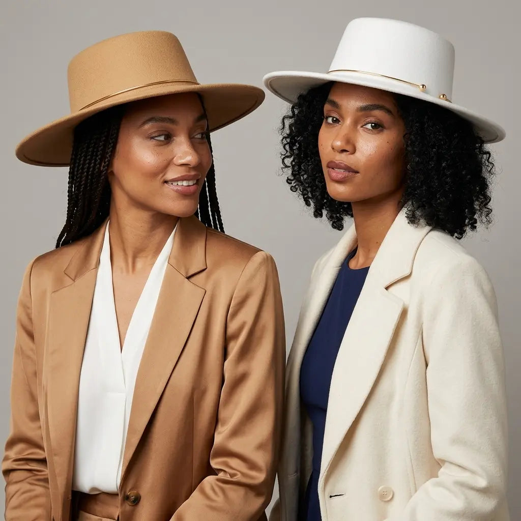 Castelnou Wide Brimmed Boater Hat