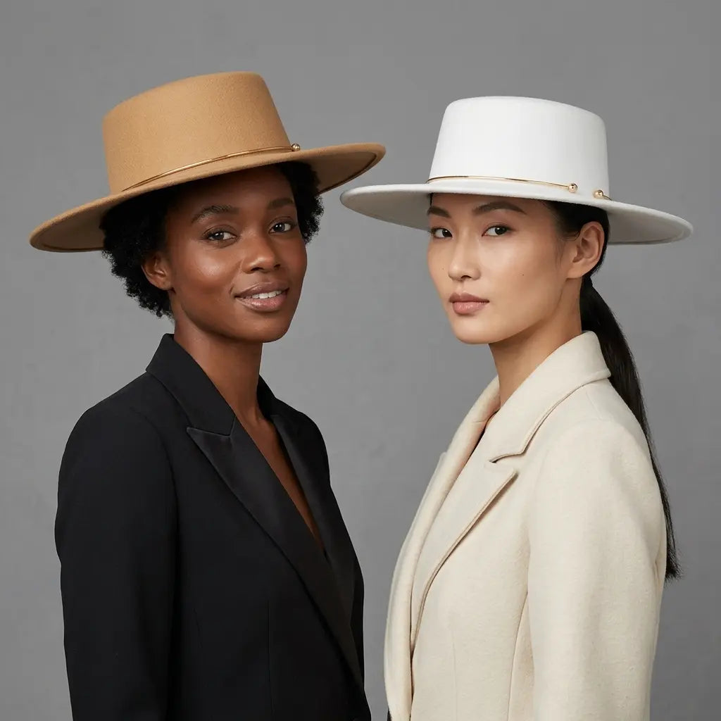 Castelnou Wide Brimmed Boater Hat