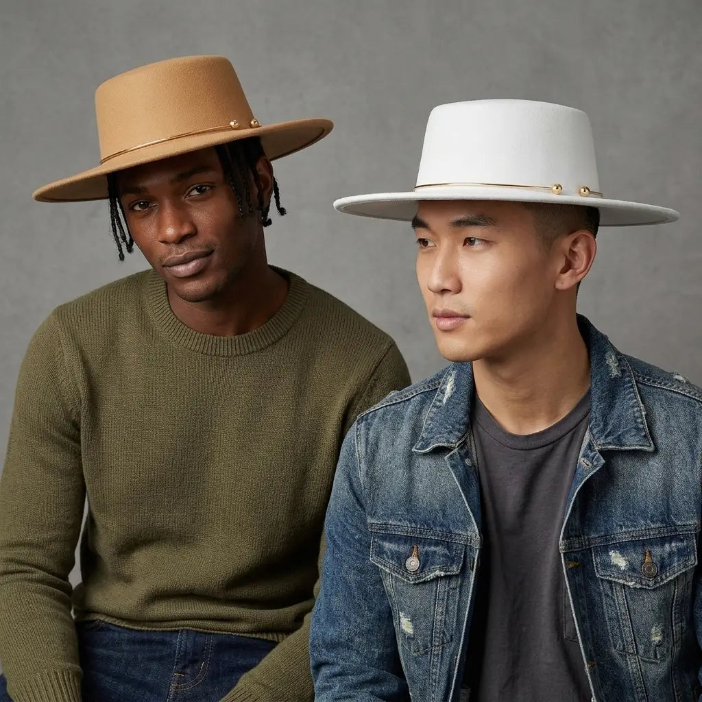 Castelnou Wide Brimmed Boater Hat