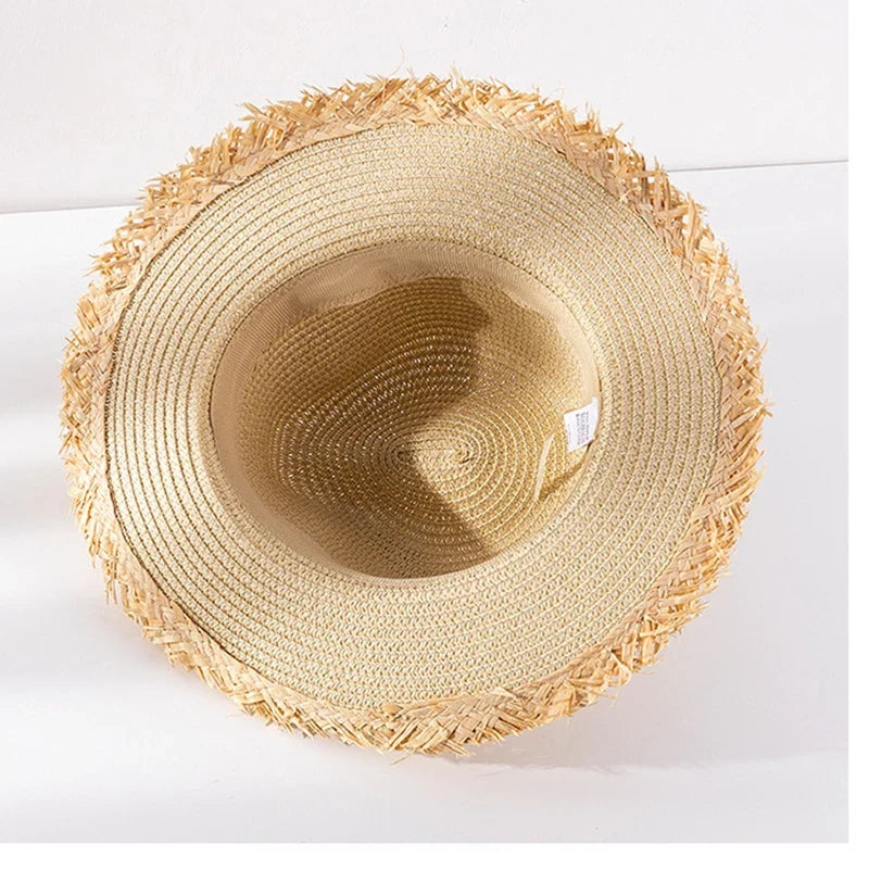 Castelo Summer Straw Tassle Brim Fedora Hat