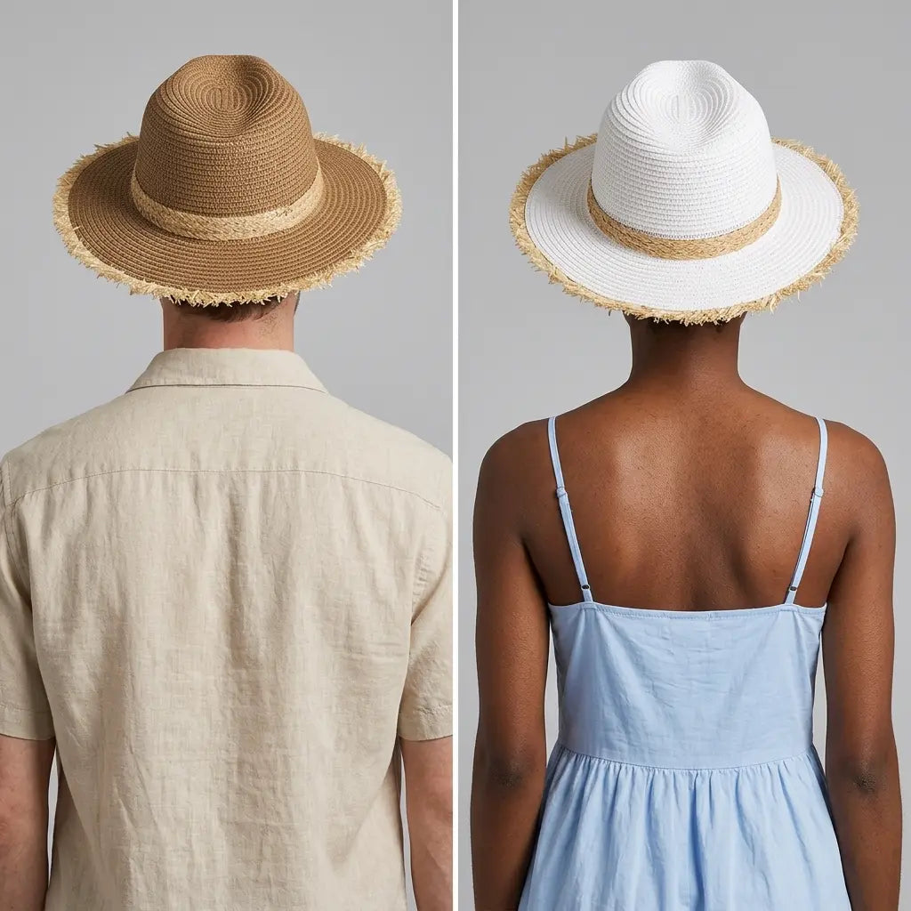 Castelo Summer Straw Tassle Brim Fedora Hat