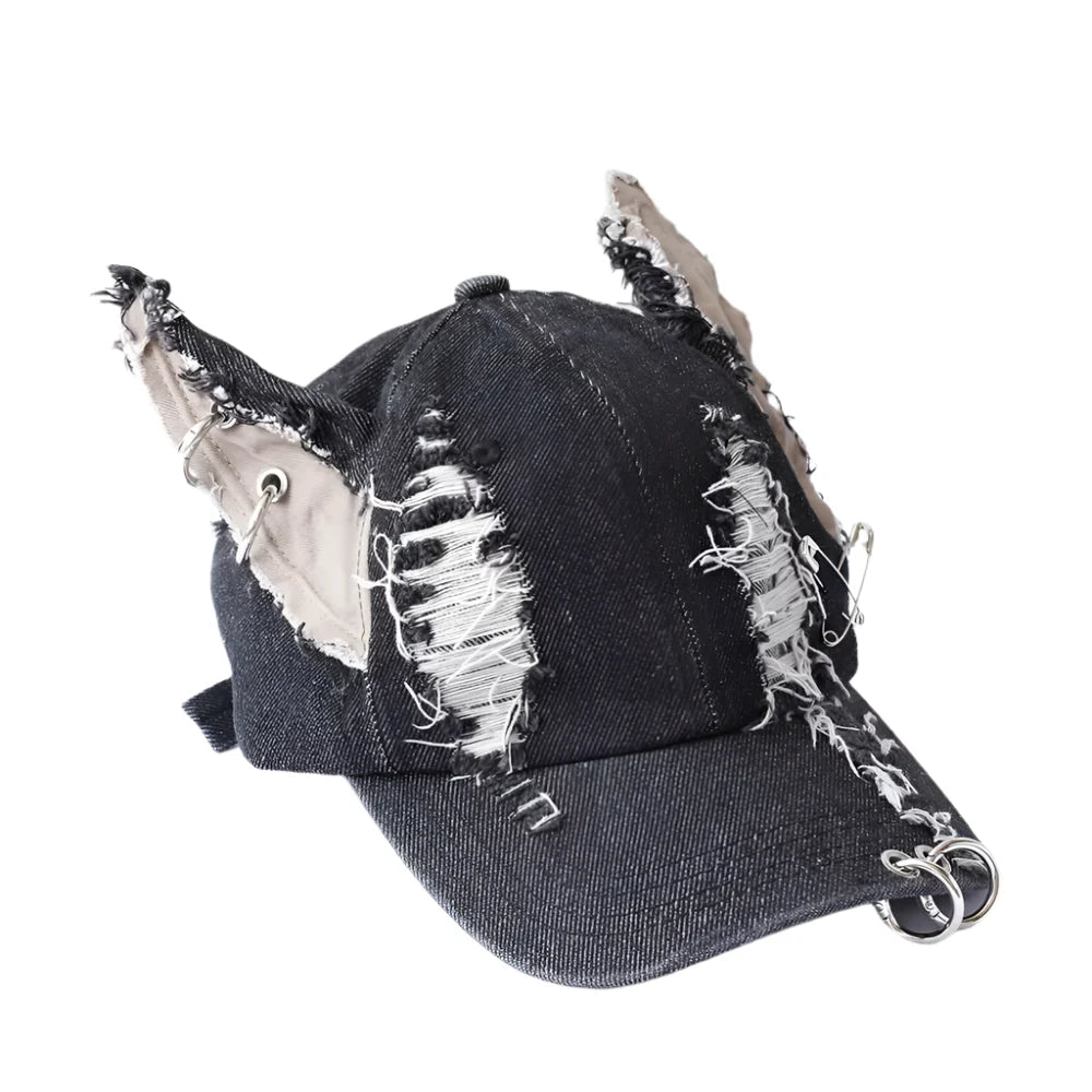Cat Ears Black Baseball Cap