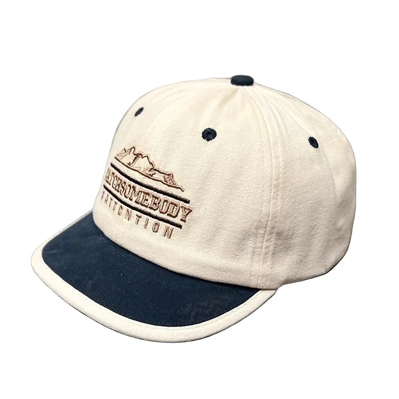 Catch Somebody Attention Short Brim Baseball Cap