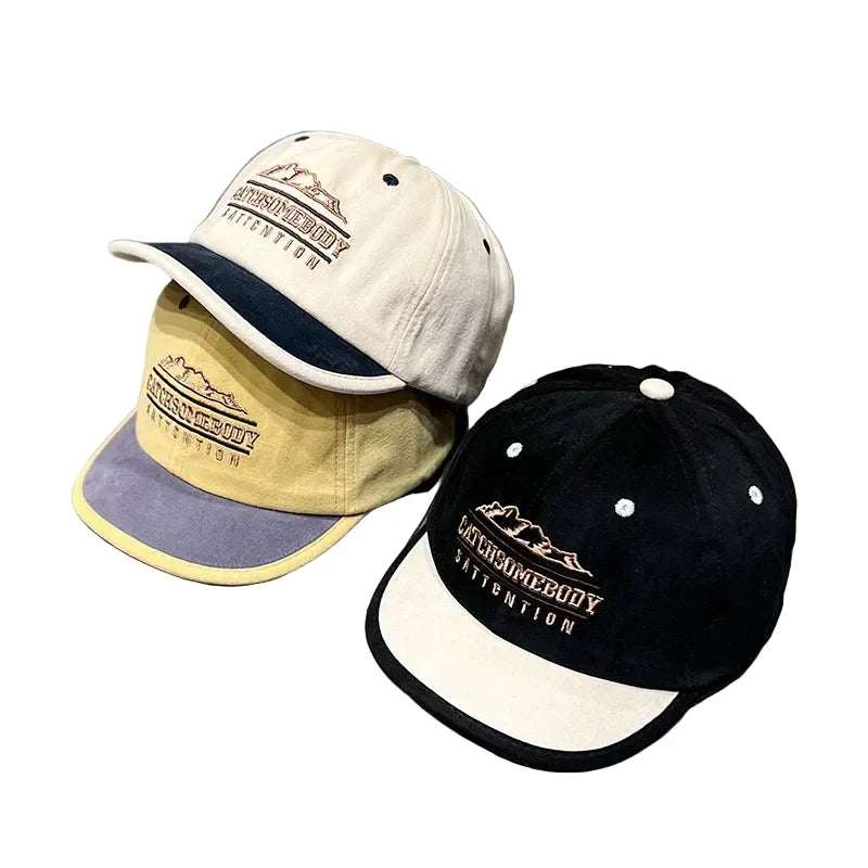 Catch Somebody Attention Short Brim Baseball Cap