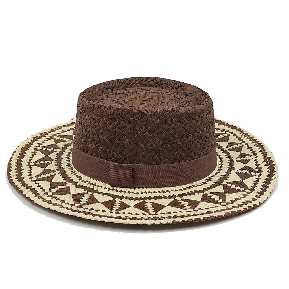 Cauca Summer Straw Wide Brim Porkpie Hat