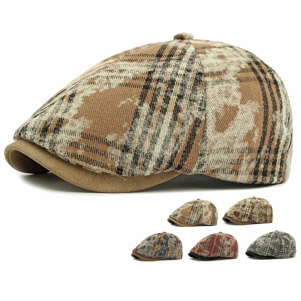 Charlestown Stained Tartan Gatsby Cap