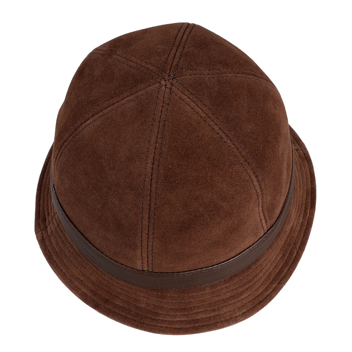 Charlotte Woman Genuine Suede Leather Cloche Hat