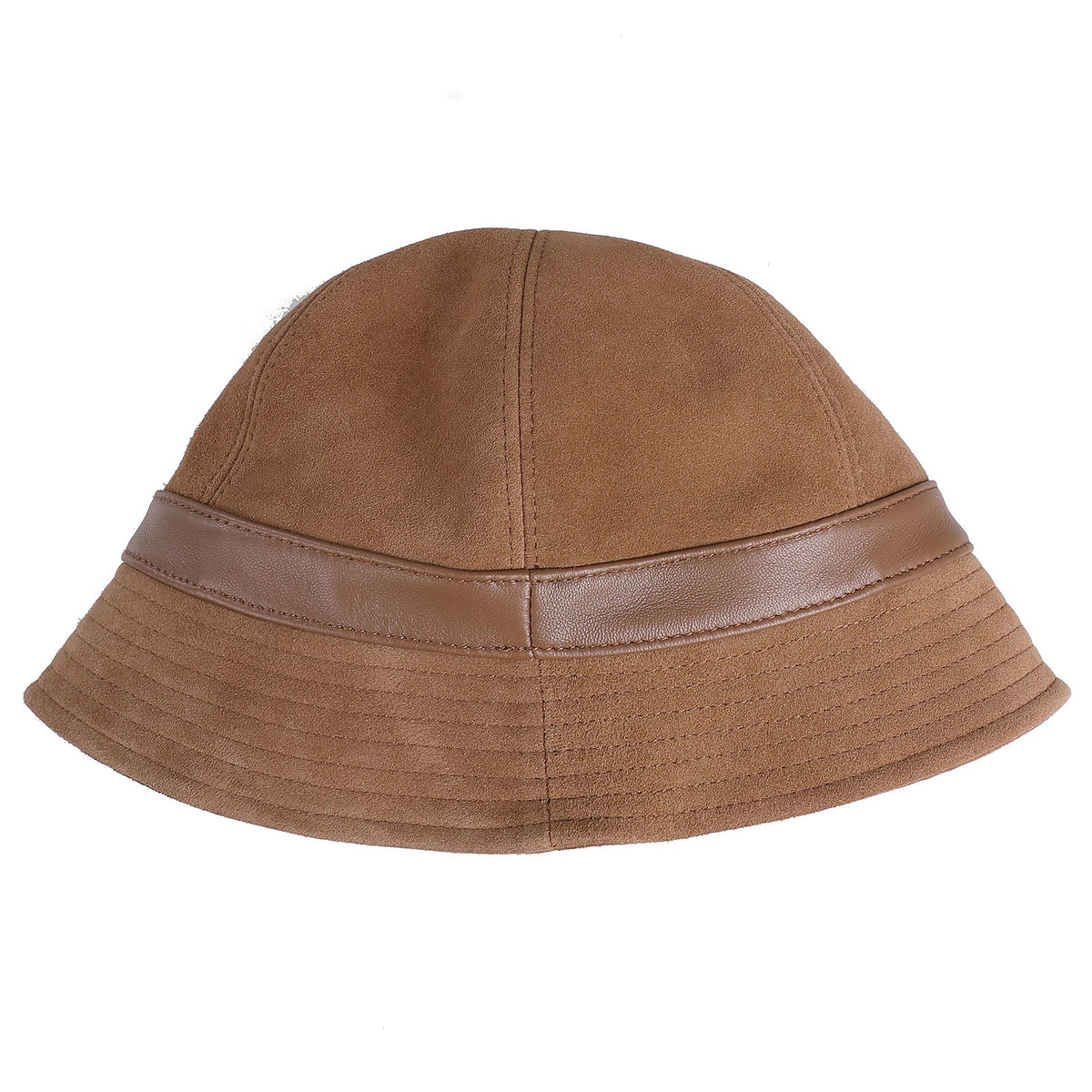 Charlotte Woman Genuine Suede Leather Cloche Hat