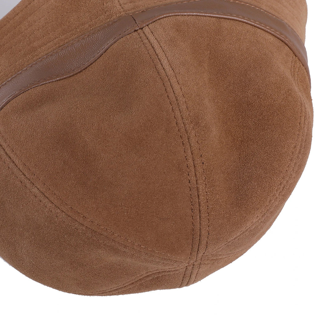 Charlotte Woman Genuine Suede Leather Cloche Hat