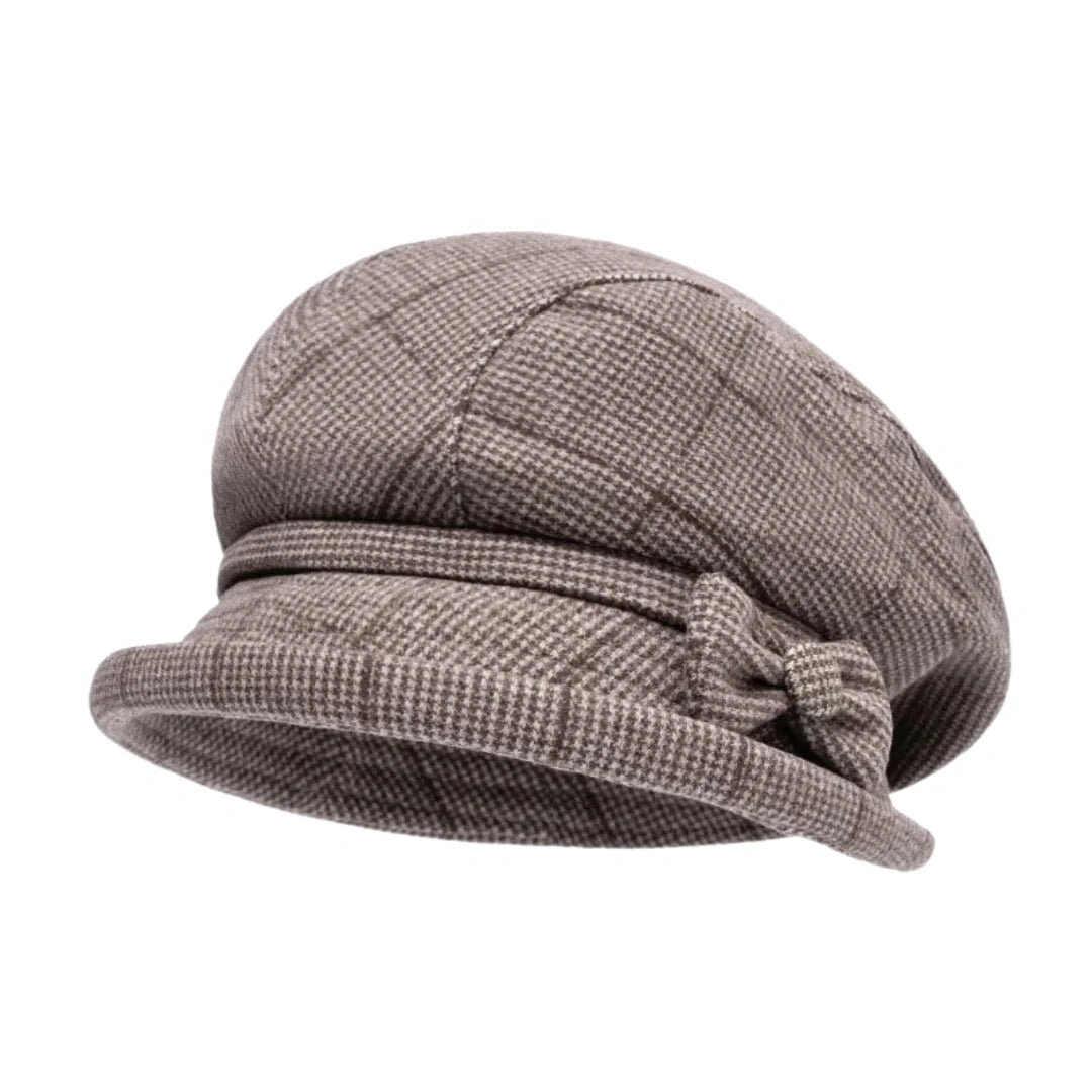 Charlotte Women Vintage Bow Plaid Beret