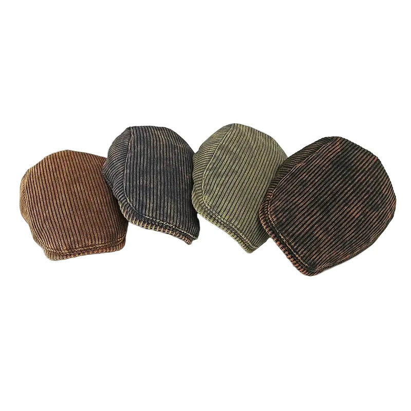 Chester Winter Worn Corduroy Flat Cap