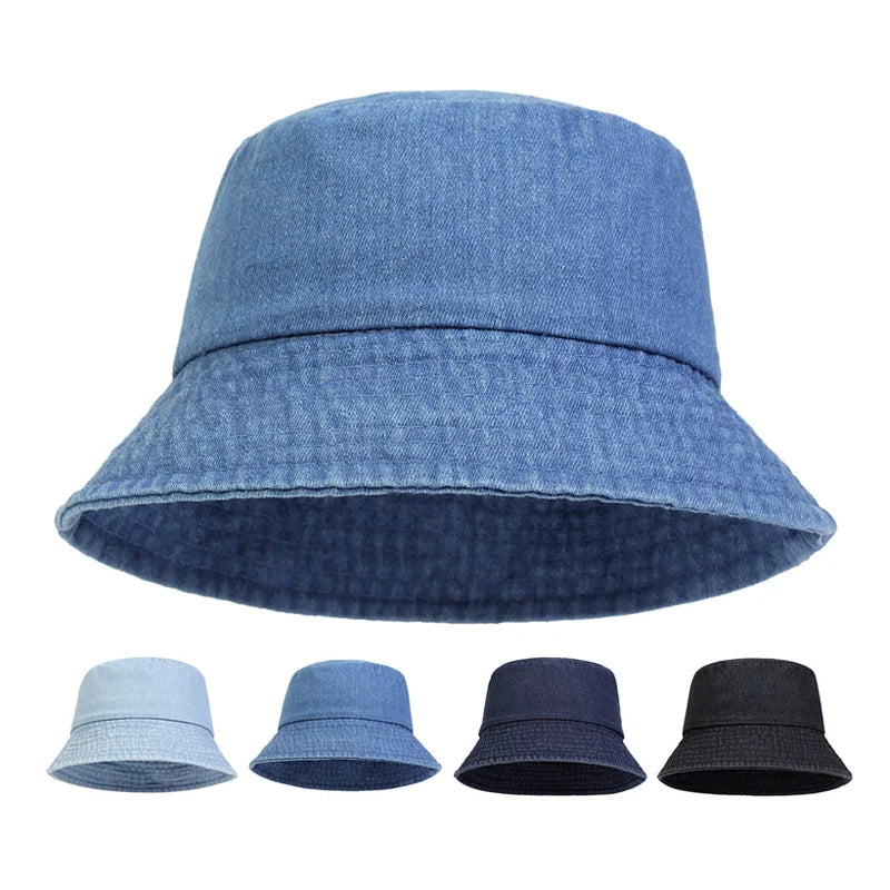 Chicago Plain Denim Bucket Hat