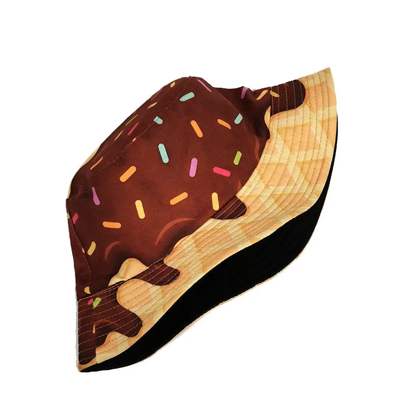 Chocolate Waffle Reversible Bucket Hat