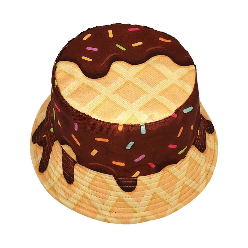 Chocolate Waffle Reversible Bucket Hat