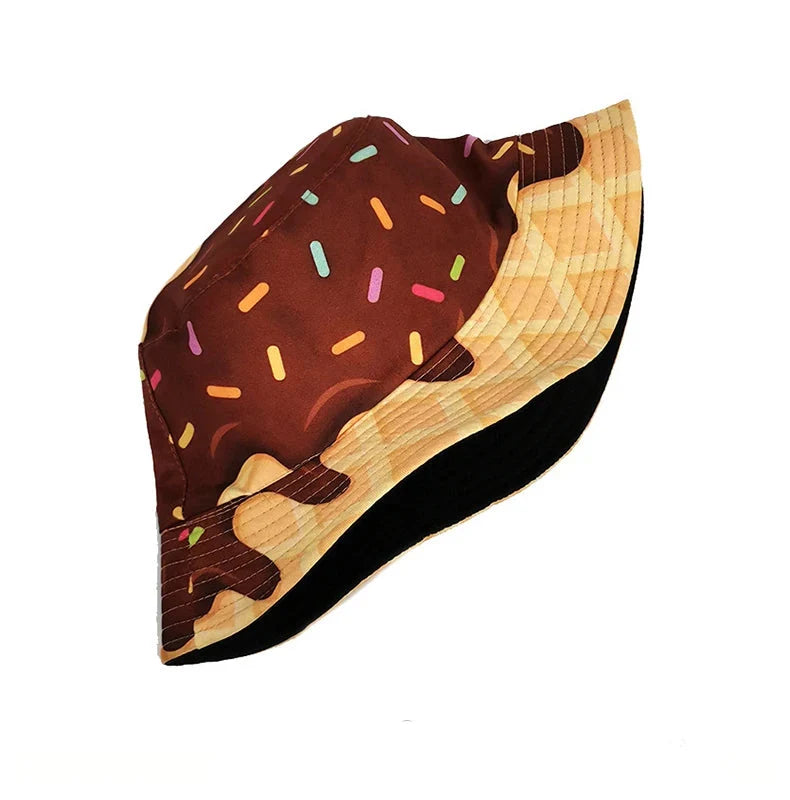 Chocolate Waffle Reversible Bucket Hat