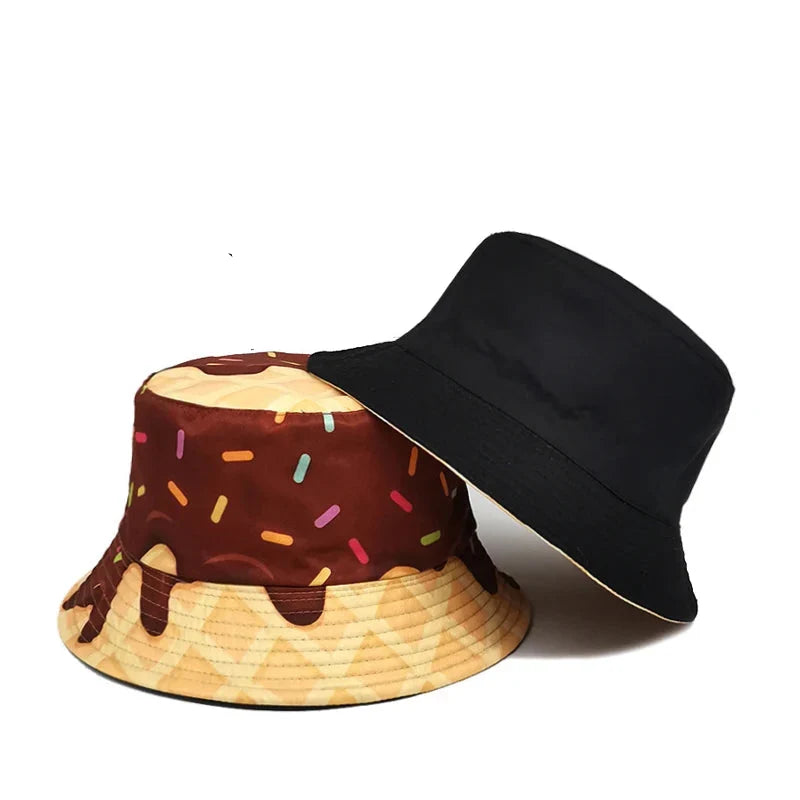 Chocolate Waffle Reversible Bucket Hat