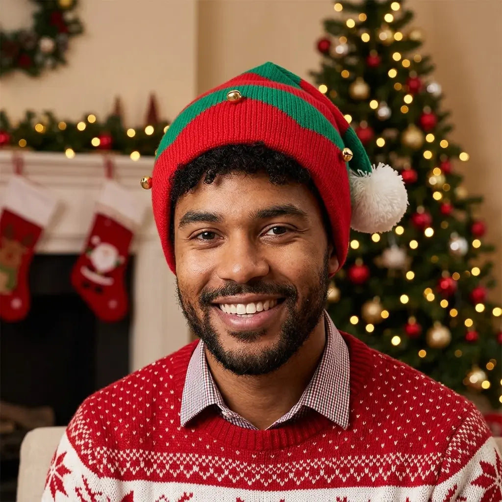 Christmas Elf Pompom Beanie