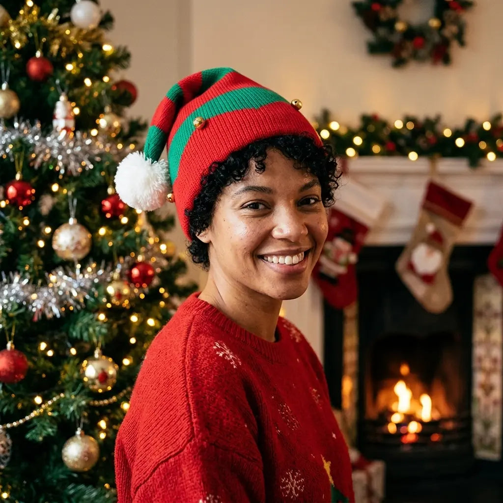 Christmas Elf Pompom Beanie