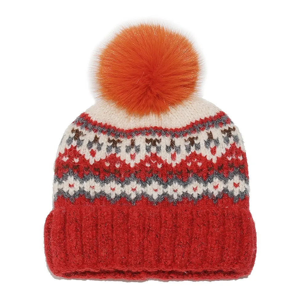 Christmas Winter Pom Pom Knitted Beanie