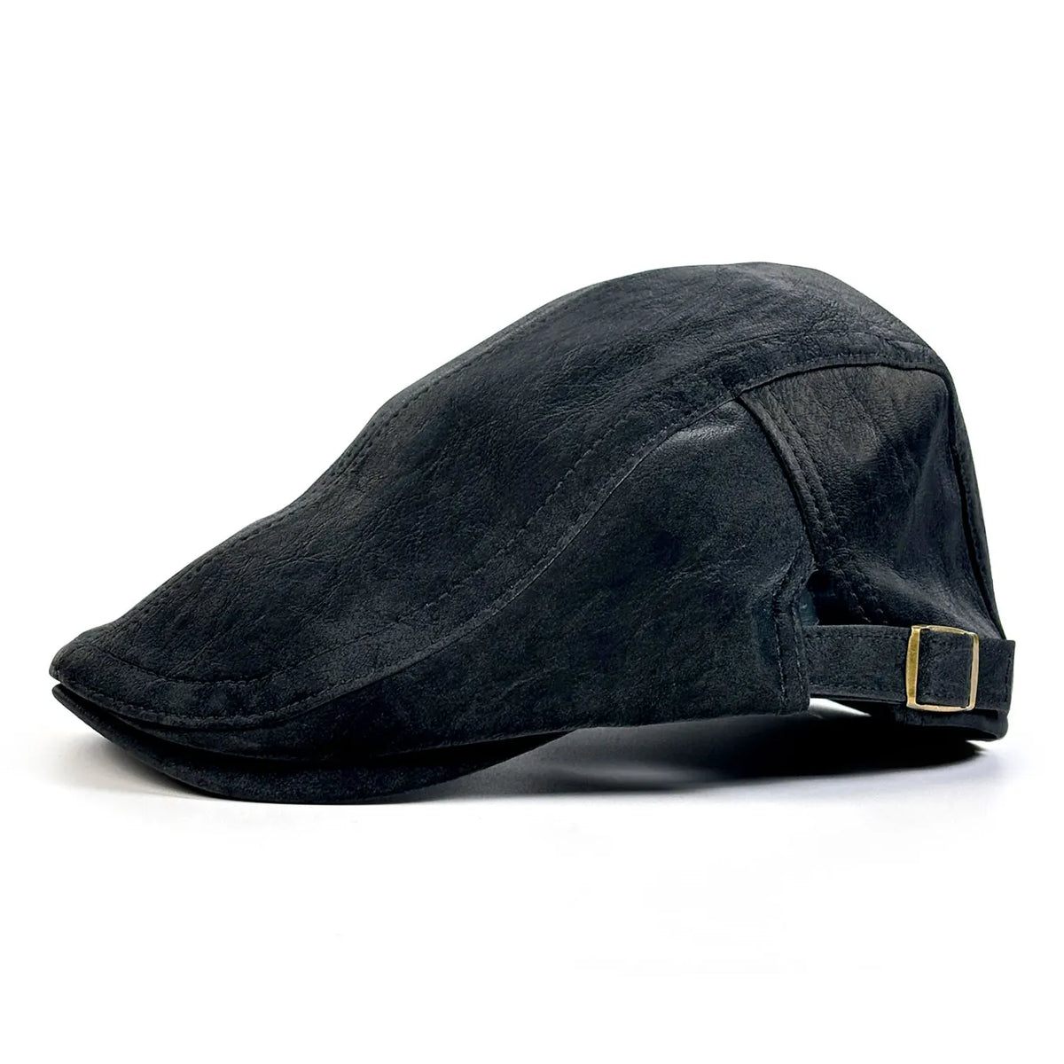 Clapton Retro Distressed Suede Duckbill Flat Cap
