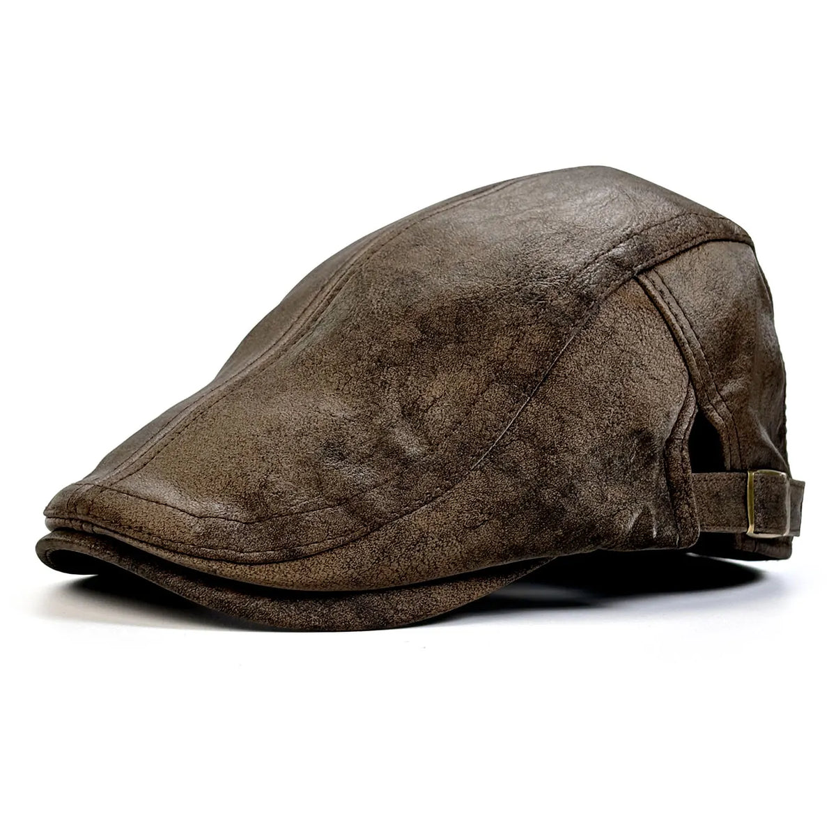 Clapton Retro Distressed Suede Duckbill Flat Cap