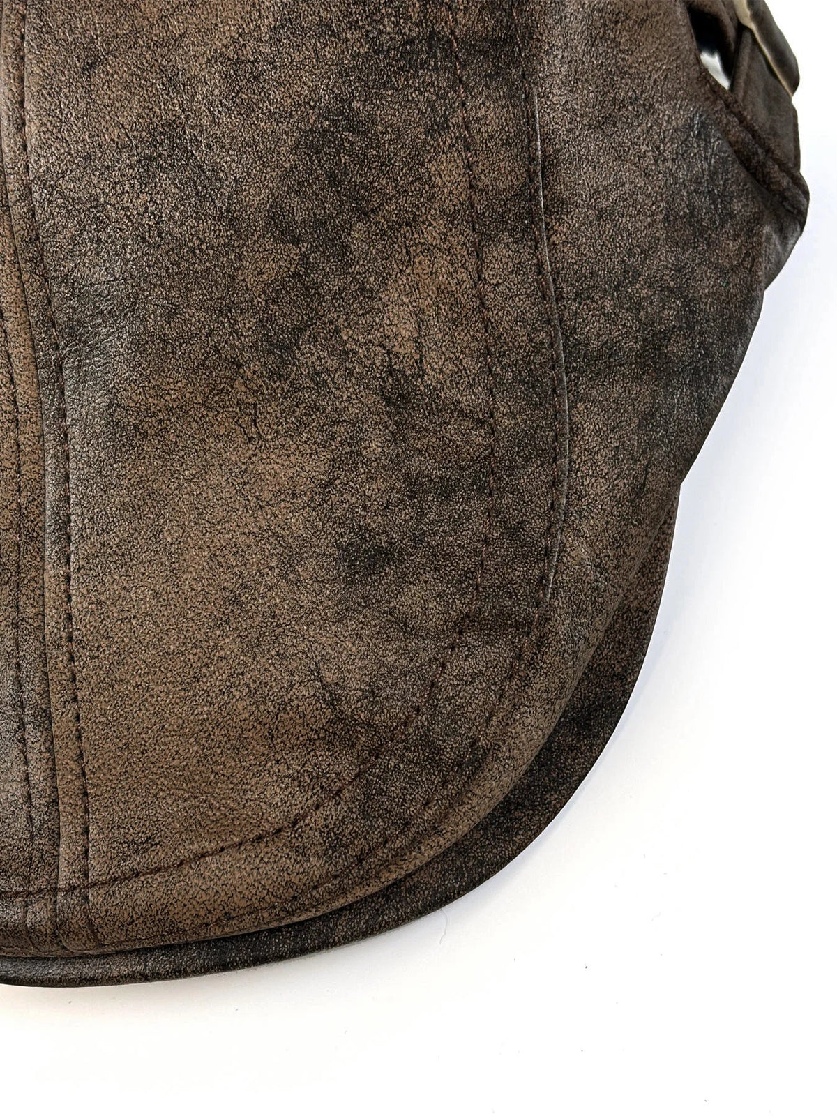 Clapton Retro Distressed Suede Duckbill Flat Cap