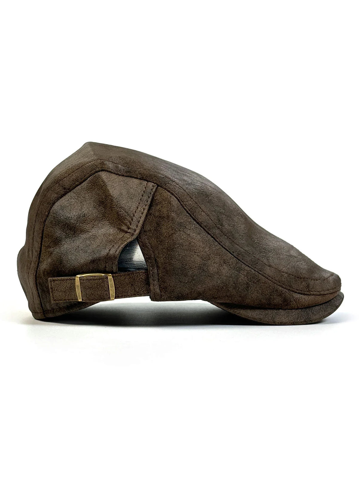 Clapton Retro Distressed Suede Duckbill Flat Cap