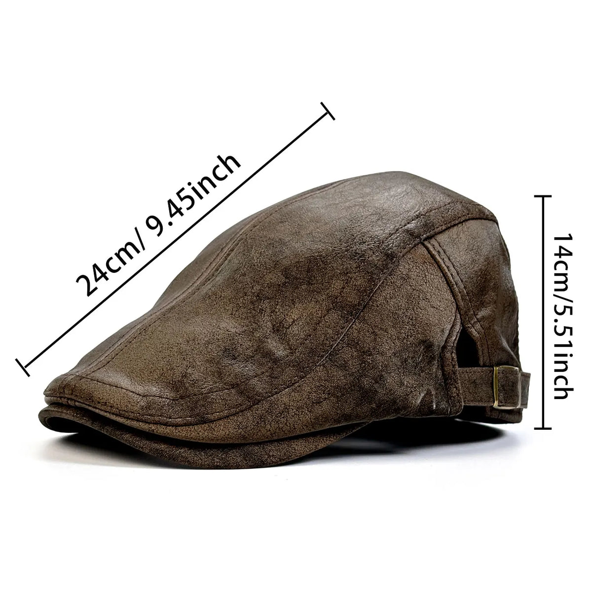 Clapton Retro Distressed Suede Duckbill Flat Cap