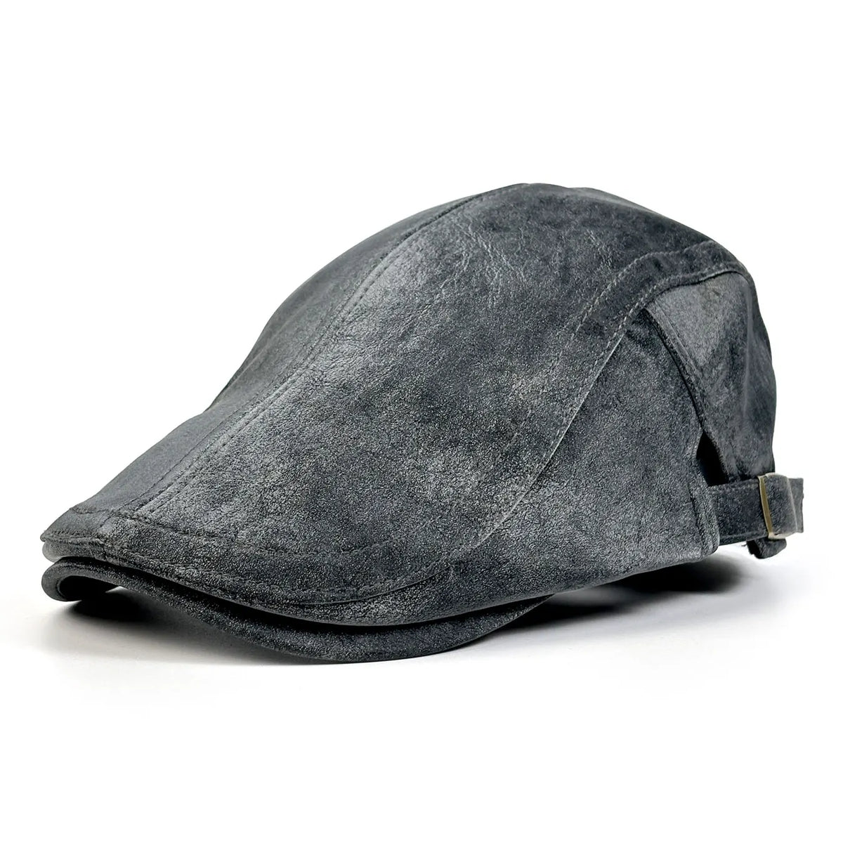 Clapton Retro Distressed Suede Duckbill Flat Cap