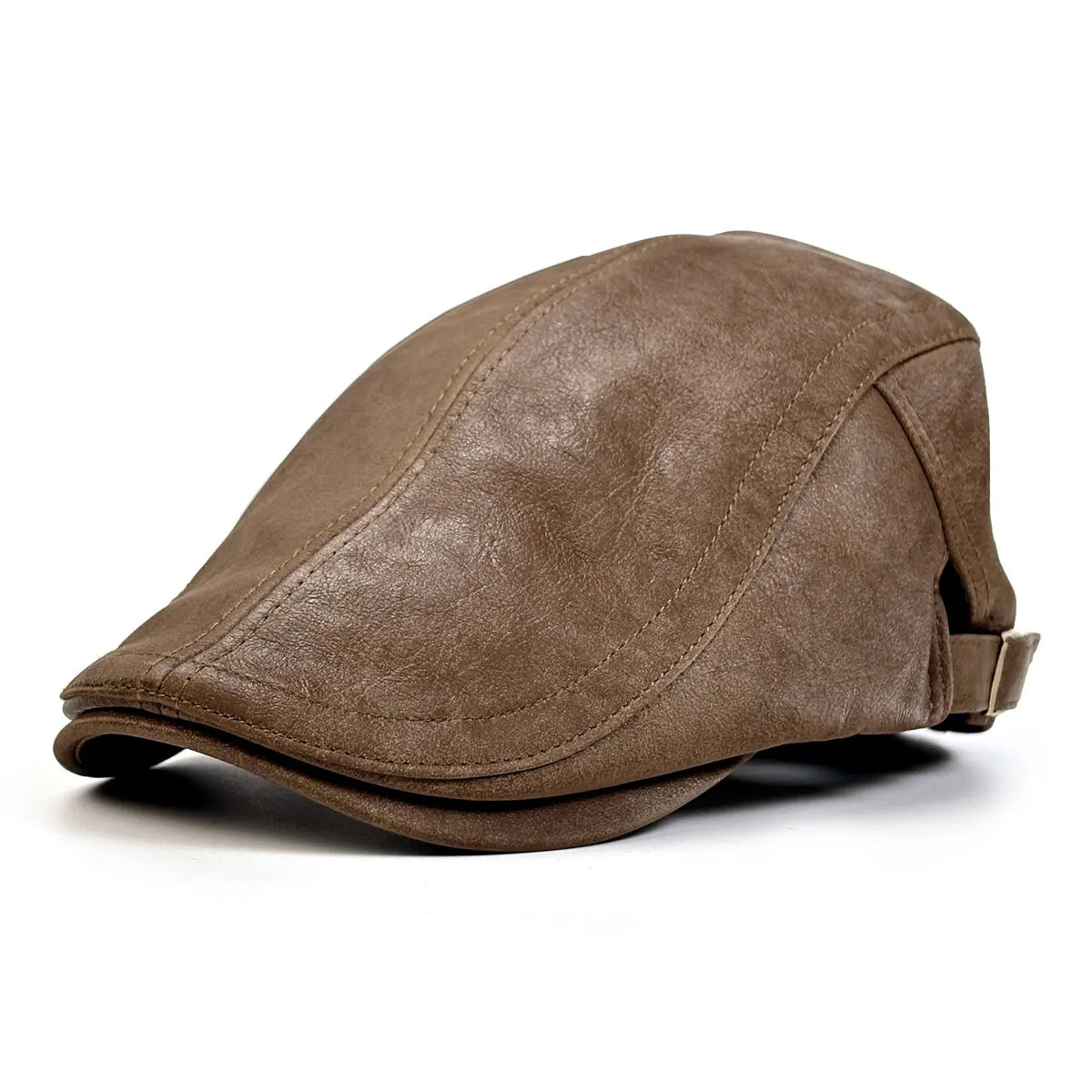 Clapton Retro Distressed Suede Duckbill Flat Cap