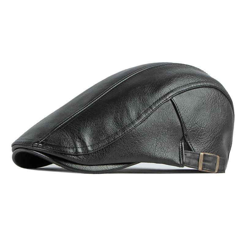 Clark Leather Flat Cap