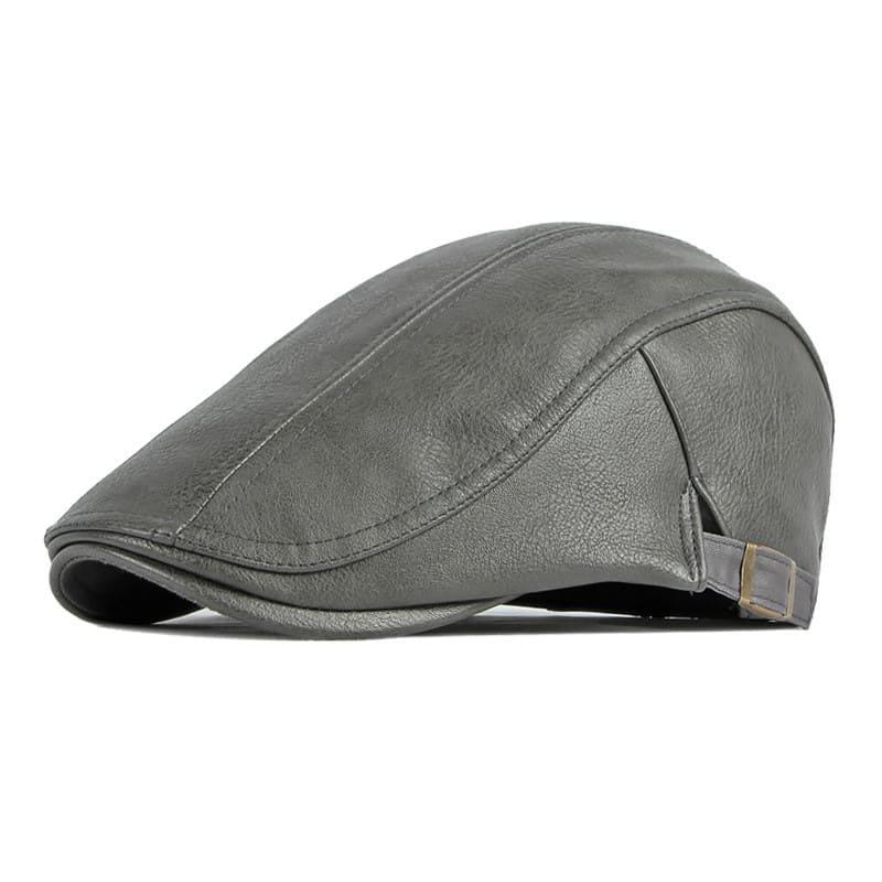 Clark Leather Flat Cap