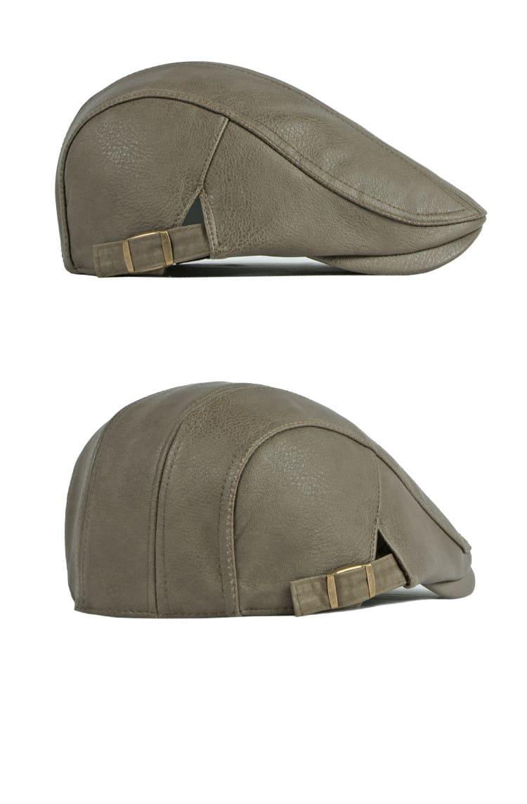 Clark Leather Flat Cap
